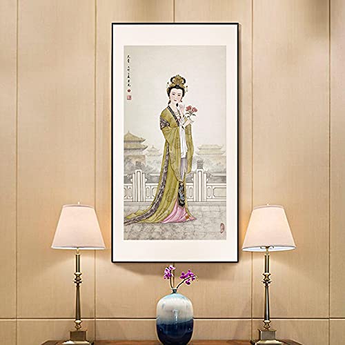 Traditionelle chinesische dreizehn Mädchen in Jinling Gemälde-Leinwand-Druck. Leinwand Wandkunst für Schlafzimmer Dekoration Bild 40x80cm Rahmenlos von ZXMDP