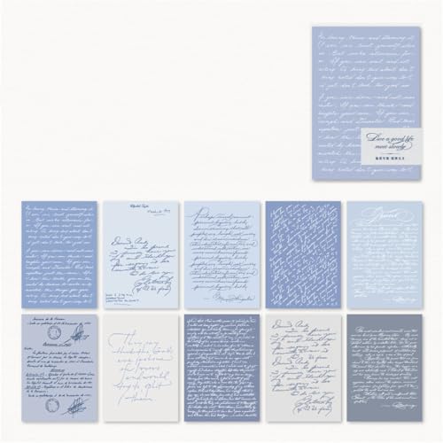 ZXMNBH Papier für Scrapbooking Kit Blaue Notizen Collage Tagebuch Planer Materialien Erwachsene Junk Journaling Decor Supplies 30 Stück/Packung von ZXMNBH