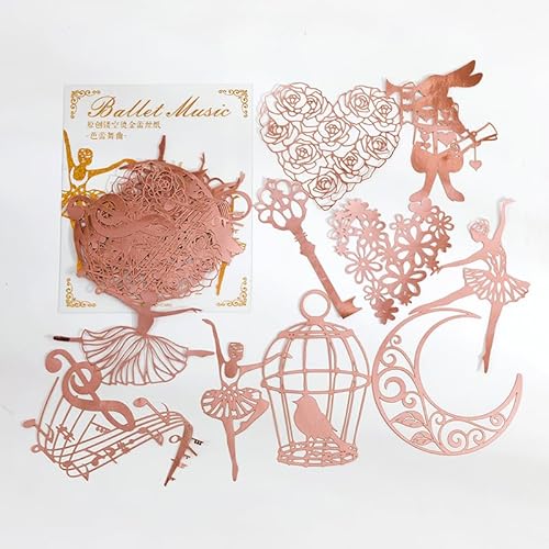 ZXMNBH Papier für Scrapbooking Kit Bronzing Ballett Collage Tagebuch Planer Materialien Erwachsene Junk Journaling Decor Supplies 10 Stück/Packung von ZXMNBH