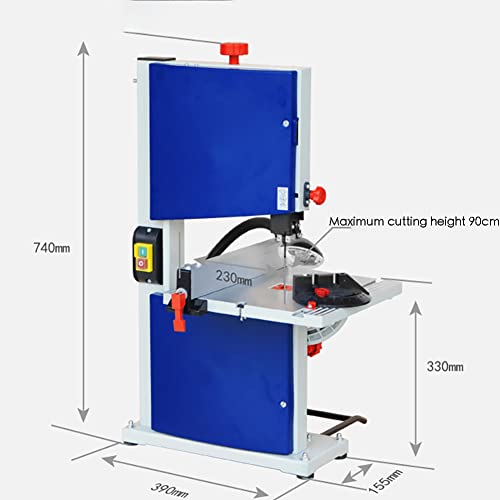 ZXNANA 9-Zoll-Tischbandsäge, Multifunktions-Holzbearbeitungsbandsägemaschine Heimstichsäge Arbeitstischsäge 220 V 500 W 15 m/S von ZXNANA