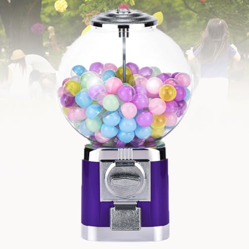 ZXNANA Candy Gumball-Verkaufsautomat, großer Kaugummiautomat, Tischball-Großverkaufsautomat, fasst 500 1,26-Zoll-Kugeln, klassisches (Purple) von ZXNANA