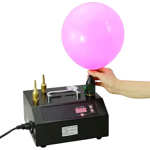 ZXNANA Elektrische Helium-Gaspumpe, Luftballon-Pumpengebläse, mit 3 Luftdüsen, Manometer, Fußpedal, Helium-Verbindungsrohr von ZXNANA