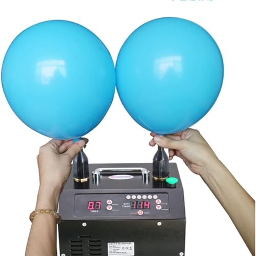 ZXNANA Elektrische Luftballonpumpe, tragbarer professioneller Ballon-Inflator, Doppeldüse, automatischer Modellierungs-Ballon-Inflator von ZXNANA