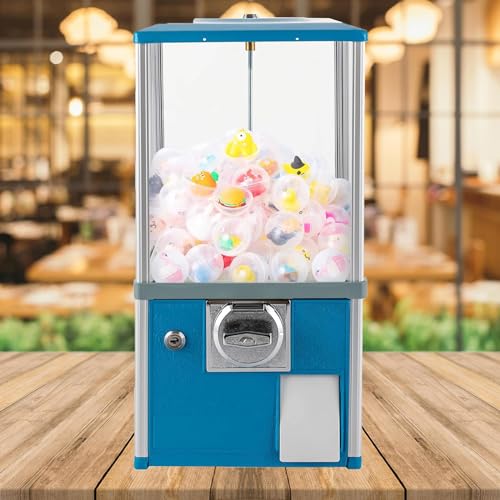 ZXNANA Kapselautomat mit Schloss für Kapselspielzeug mit einem Durchmesser von 4,5–5,5 cm – Mini-Kaugummiautomat für Zuhause (Blue) von ZXNANA