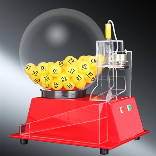 ZXNANA Lotterieballmaschine – Automatische elektrische Bingoballmaschine mit 100 Stück Bällen für Gerechtigkeit für Partys, Supermärkte (C) von ZXNANA