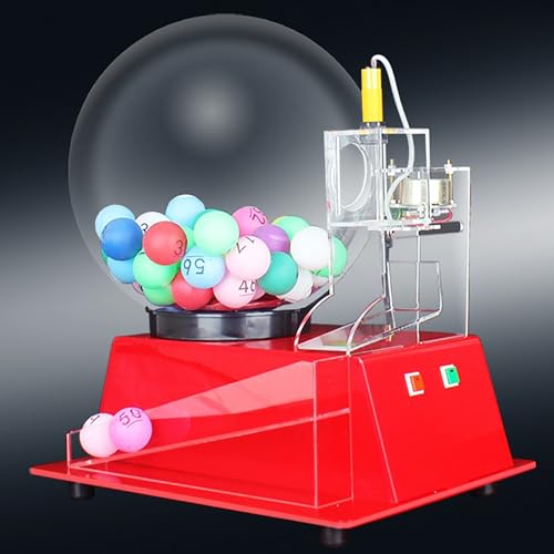 ZXNANA Lotterieballmaschine – Automatische elektrische Bingoballmaschine mit 100 Stück Bällen für Gerechtigkeit für Partys, Supermärkte (D) von ZXNANA