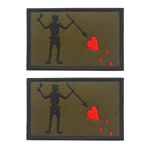 ZXRSJBL Blackbeard's Pirate Flag Patch Edward Military Tactical Patch Seals Patch, Moral Abzeichen Abziehbild, Stoff Abziehbild von ZXRSJBL