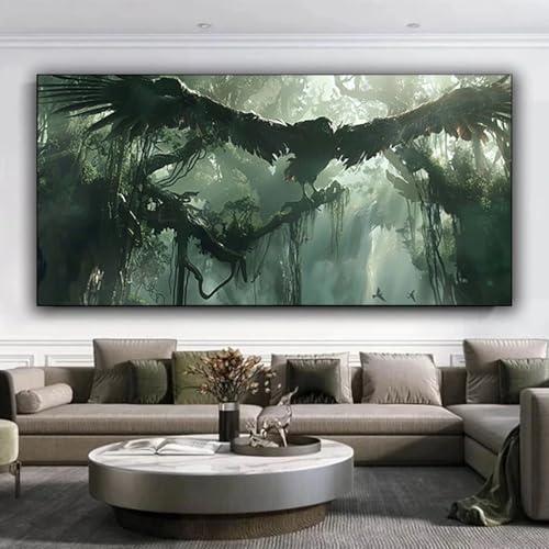 5D Diamond Painting Adler Diamant Painting Bilder Tier, Diamond Painting Erwachsene DIY Full Eckige Diamant Kunst Malerei Stickerei Set Kreuzstich Basteln Erwachsene, Home Wand Dekor 40x95 cm G-o von ZXYETTBD