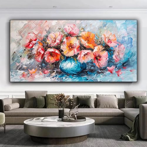 5D Diamond Painting Blume Diamant Painting Bilder Pflanze, Diamond Painting Erwachsene DIY Full Eckige Diamant Kunst Malerei Stickerei Set Kreuzstich Basteln Erwachsene, Home Wand Dekor 35x80 cm 6-g von ZXYETTBD