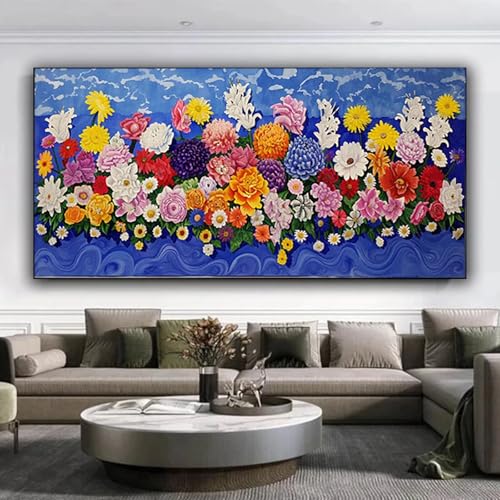 5D Diamond Painting Graffiti Diamant Painting Bilder Blumen, Diamond Painting Erwachsene DIY Full Eckige Diamant Kunst Malerei Stickerei Set Kreuzstich Basteln Erwachsene, Home Wand Dekor 35x80 cm N-w von ZXYETTBD