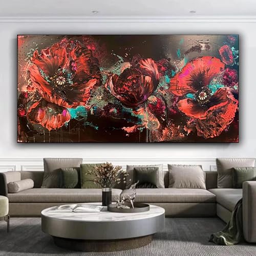 Diamond Painting Erwachsene, DIY Diamond Painting xxl 70x160 cm 5D Diamant Painting Blume, Eckige Diamond Painting Set für Erwachsene und Anfänge, Diamond Painting Bilder Fantasie, Zuhause Dekor G-p von ZXYETTBD