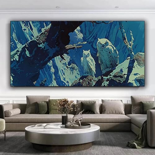 Diamond Painting Erwachsene, DIY Diamond Painting xxl 70x160 cm 5D Diamant Painting Tier, Eckige Diamond Painting Set für Erwachsene und Anfänge, Diamond Painting Bilder Eule für Zuhause Dekor P-5 von ZXYETTBD