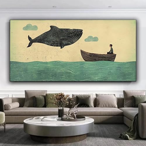 Diamond Painting Erwachsene, DIY Diamond Painting xxl 70x160 cm 5D Diamant Painting Wal, Eckige Full Diamond Painting Set für Erwachsene und Anfänge, Diamond Painting Bilder Boot für Zuhause Dekor O-2 von ZXYETTBD