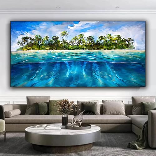 Diamond Painting xxl 100x235 cm Strand -5D Daiments Painting Erwachsene, DIY Diamant Painting Bilder Insel Full Eckige Crystal Art Diamond Painting Kinder für Wohnzimmer Wand Dekoration Geschenke 4-b von ZXYETTBD