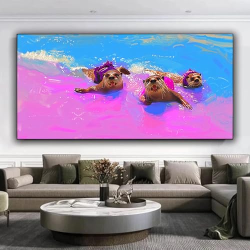 Diamond Painting xxl 100x235 cm Tier -5D Daiments Painting Erwachsene, DIY Diamant Painting Bilder Meer Full Eckige Crystal Art Diamond Painting Kinder für Wohnzimmer Wand Dekoration Geschenke 2-y von ZXYETTBD