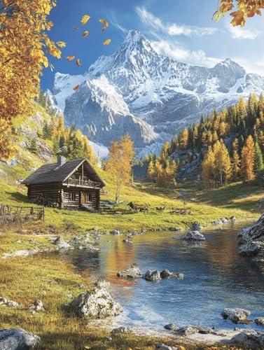 Landschaft Diamond Painting Erwachsene, 5D Diamant Painting Bilder Berg DIY Full Runde Drill Diamant Kunst Malerei Stickerei Set für Anfänger, Mosaikherstellung für Deko Wohnzimmer 20x30 cm r-8 von ZXYETTBD