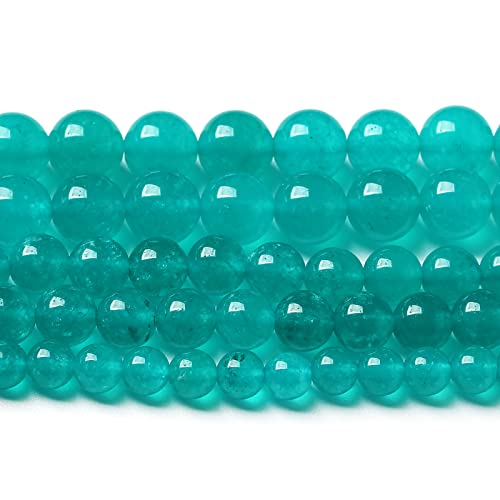 120 Stück 6 mm Natursteinperlen, blauer Amazonit, Jadestein, runde lose Perlen für Schmuckherstellung, DIY, Armband, Halskette, 81,3 cm, 2 Stränge von ZXYMLZI