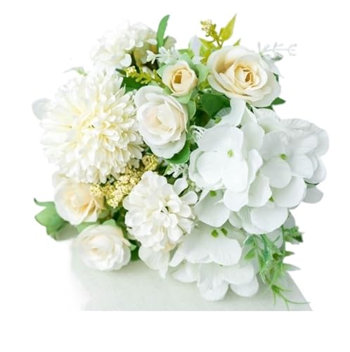 ZYFHYU Handstrauß 31cm Simulierte Rose Hochzeit Handheld Blume Künstliche Rose Pfingstrose Bouquet Künstliche Blumen for Home Party Dekoration(Color15,2pcs) von ZYFHYU