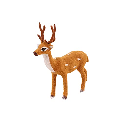 ZYHARUKO 15/20/25/30/35 cm Elchpuppen Urlaub Rentier Figuren Simulation Plüsch Rentier Stehend Weihnachten Hirsch von ZYHARUKO