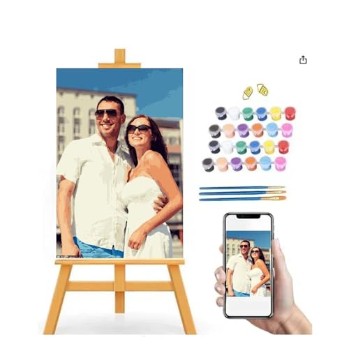 DIY Leinwand Ölgemälde für benutzerdefinierte Farbe durch Zahlen Kit für Erwachsene. Nach benutzerdefinierten Selfie Paint Kit machen Sie Ihre eigenen Fotos. von ZYJKGL