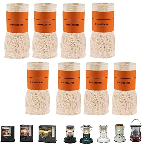 180 mm Ersatzdocht für Petroleum Heizung, Docht für Petroleumofen für Innenräume, Effizienter Dochte Camping Heizung Kochen Petroleum Ofen Indoor Petroliumheizer Dochte (Color : 8pcs) von ZYLEDW