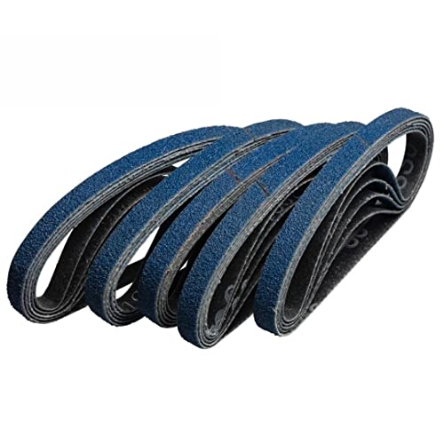 ZYNCUE 25 Stück 10 x 330 mm Schleifbänder blaue Zirkonia Schleifbänder Körnung 40/60/80/120 von ZYNCUE