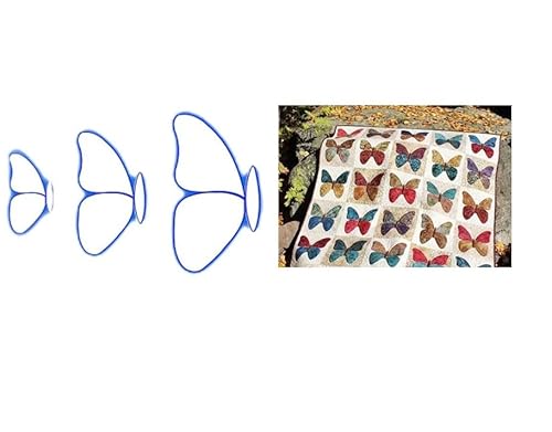 Quiltschablonen, freie Bewegung, Hübsches Schmetterlings-Schablonen-Set Quilt-Schablone, Acryl Quilting-Rahmen, Lineal Vorlagen Quilting Vorlagen Musterset, DIY Stricken Nähwerkzeuge für Nähmaschine von ZYWUOY