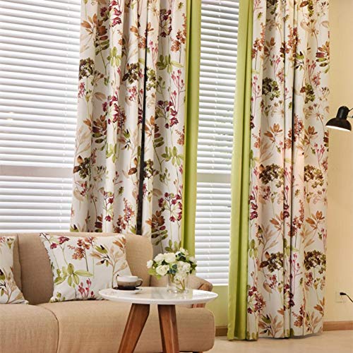 Drucken Verdunkelungsvorhänge Home Fashion Fenster Vorhänge für Kindergarten Kinder Schwere und Weiche Raum Verdunkelungstülle 1 Paar,Grün,W170xL140cm von ZYY-Home curtain