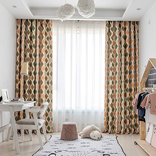 ZYY-Home curtain 2 Stück Drucken Verdunklungsvorhang Geometrischer Muster Schlafzimmer Vorhänge Kräuselband Blickdichte Gardinen,für Wohnzimmer Kinderzimmer,W140xL270cm von ZYY-Home curtain