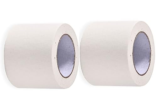 ZZDZW Malerband 25mm 50mm X 50m 100mm Abdeckband Maler，Malerkrepp 30mm 20mm X 50m Breit Goldband,Weiß Abdeckfolie Kreppband Klebeband Maler Rollen Für Malerarbeiten (Color : White, Size : 10cm x 50m) von ZZDZW