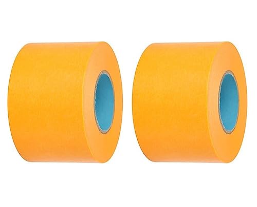 ZZDZW Malerband 25mm 50mm X 50m 100mm Abdeckband Maler，Malerkrepp 30mm 20mm X 50m Breit Goldband,Weiß Abdeckfolie Kreppband Klebeband Maler Rollen Für Malerarbeiten (Color : Yellow, Size : 8cm x 50m) von ZZDZW