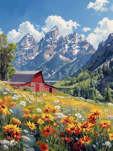 Diamond Painting XXL 80x110cm, Diamant Painting Bilder Schneeberg Crystal Art Blumenmeer Mosaik Bastelset Erwachsene Full Drill Cross Stickerei Kits für Anfänger, Deko Wohnzimmer, Geschenke -g250361 Diamond Painting XXL 80x110cm, Diamant Painting Bilder Schneeberg Crystal Art Blumenmeer Mosaik Bastelset Erwachsene Full Drill Cross Stickerei Kits für Anfänger, Deko Wohnzimmer, Geschenke -g250361 von ZZGBDWOU