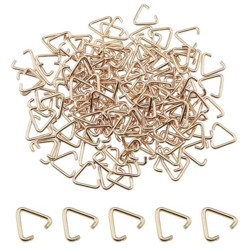 ZZHXSM 200 Stück 1,4 x 12 mm Metall Dreiecksring offene Binderinge Schmuckherstellung Zubehör für Dekoration Schmuck DIY Zubehör von ZZHXSM