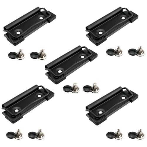 ZZHXSM 5 x 70 mm schwarze Metallbinder-Clips (mit 10 Nieten), federbelastet, mit genieteten Holz- und Kunststoff-Klemmbrettern, geeignet für Büro, Schule und Zuhause von ZZHXSM