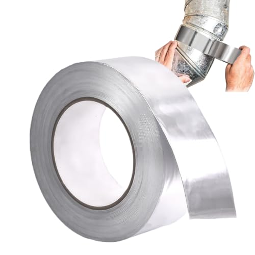 ZZHypGr Aluminium Klebeban 50mm x 50m, Selbstklebendes Alu-Klebeband Aluband, Wasserdichtes- und hitzebeständiges Band zum Versiegeln, Reparieren und Isolieren (Silbere Klebeband 1PC) von ZZHypGr