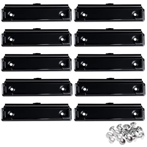 10 schwarze Metall-Clips – Metall-Klemmbrett-Clips für Klemmbrett-Clips, Ersatz (12 cm) von ZZYANGZZ