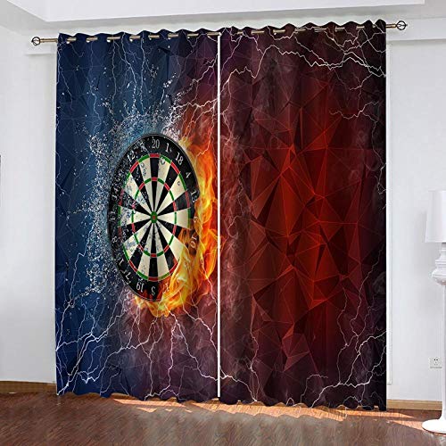 Verdunkelungsvorhang Schlaufen Dart-Plattenspieler 70X160cm Schwere Verdunklungsvorhänge Thermovorhang Lichtdicht Schutz Der Privatsphäre Für Zimmer Vorhang Gardinen,2 Stücke von ZZZXX