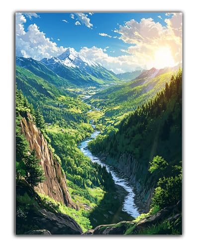 Diamond Painting Set für Erwachsene Landschaft Diamond Painting Zubehör, 5D Diamond Painting Sonnenaufgang DIY Diamantmalerei BastelnSet als Geschenk für Home Wand Dekoration, Männer 100x135CM Z6-696 von Zaafeen