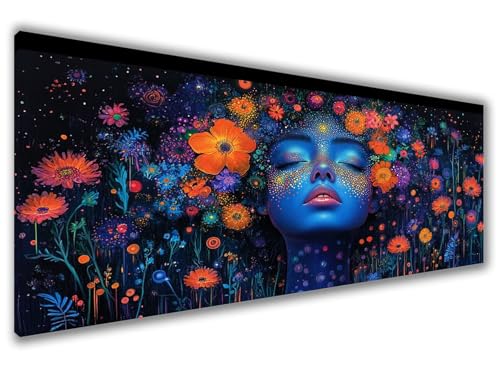 Frau Malen Nach Zahlen Erwachsene Niedlich Paint by Numbers Bastelset Erwachsene DIY Handgemalt Ölgemälde 100x200cm Knitterfreie Leinwand mit Pinsel und Acrylpigment für Deko Geschenk Frauen Z6-169 von Zaafeen