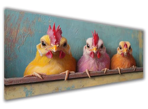 Malen Nach Zahlen Erwachsene Huhn Paint by Numbers Karikatur Malen Nach Zahlen Kinder Anfänger, DIY Handgemalt Ölgemälde Erwachsene Bastelset Pinsel und Acrylpigment, Geschenke Männer 100x200cm Z6-176 von Zaafeen