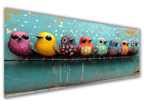 Malen Nach Zahlen Erwachsene Karikatur, Vogel Malen Nach Zahlen Kinder Anfänger, DIY Handgemalt Ölgemälde Erwachsene Bastelset Pinsel und Acrylpigment, Wanddeko, Geschenke für Männer 100x200cm Z6-192 von Zaafeen