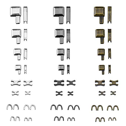 Zaleonline Oben auf Reißverschluss Stopper unter Set #3#5#8#10 Metall Slider Zipper Pull Ersatz Reißverschluss Schieber Halterung für Reißverschluss Reparatur von Zaleonline