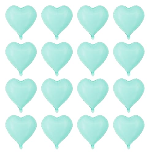 30 Stück 45,7 cm Herzballons Liebesform Folienballons Helium Ballons Mylar Ballons für Geburtstag Valentinstag Hochzeit Verlobung Heiratsantrag Babyparty Dekoration (Blau) von Zanceamy