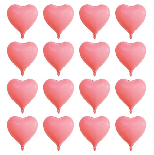 30 Stück 45,7 cm Herzballons Liebesform Folienballons Helium Ballons Mylar Ballons für Geburtstag Valentinstag Hochzeit Verlobung Heiratsantrag Babyparty Dekoration (Rosa) von Zanceamy