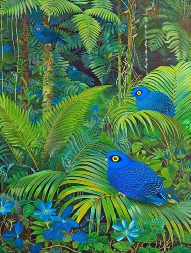 Diamond Painting Bird, 5D DIY Diamant Painting Bilder Kinder, Wald Diamond Painting Erwachsene Basteln, Diamond Painting Set Anfänger Strass Stickerei Paintings, Zimmer Deko Wohnzimmer 35x45cm N1-400 von Zanosmen