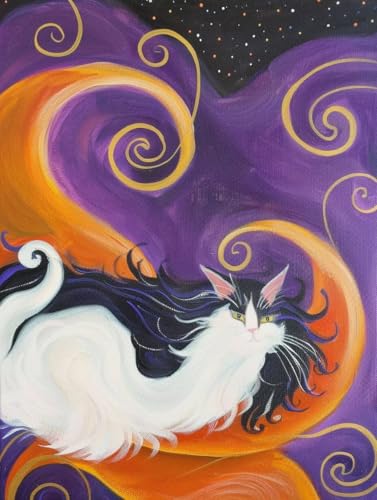 Diamond Painting Cat, 5D DIY Diamant Painting Bilder Kinder, Tier Diamond Painting Erwachsene Basteln, Diamond Painting Set Anfänger Strass Stickerei Paintings, Zimmer Deko Wohnzimmer 30x40cm N1-370 von Zanosmen