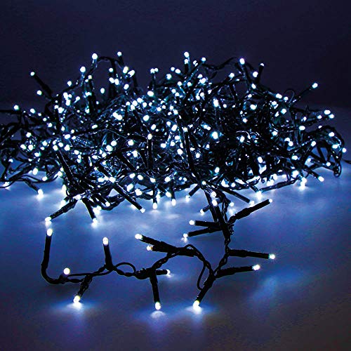 Zarivy Kompakte, blaue, blinkende LED-Lichterkette, 16 m, ideal für die Beleuchtung Ihrer Veranstaltungen. Mit 500 LEDs und grünem Kabel, perfekt für eine festliche und gemütliche Atmosphäre. von Zarivy