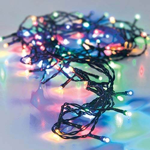 Zarivy Multifunktionale batteriebetriebene Lichterkette mit 24 mehrfarbigen LEDs auf einem eleganten schwarzen Kabel, ideal für die charmante Dekoration jeden Raum, Länge 2,30 m. Schaffen Sie magische von Zarivy