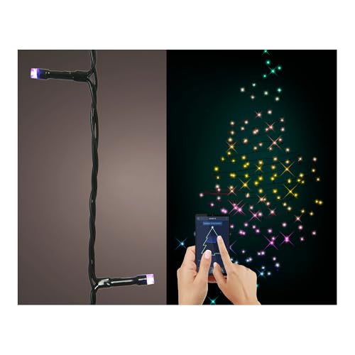 Zarivy Tanzende LED-Lichterkette mit Bluetooth, mehrfarbig, 9,9 m, 50 LEDs, perfekt für die Beleuchtung Ihrer Partys und für eine festliche und lebendige Atmosphäre. Steuern Sie Farben und Effekte von von Zarivy