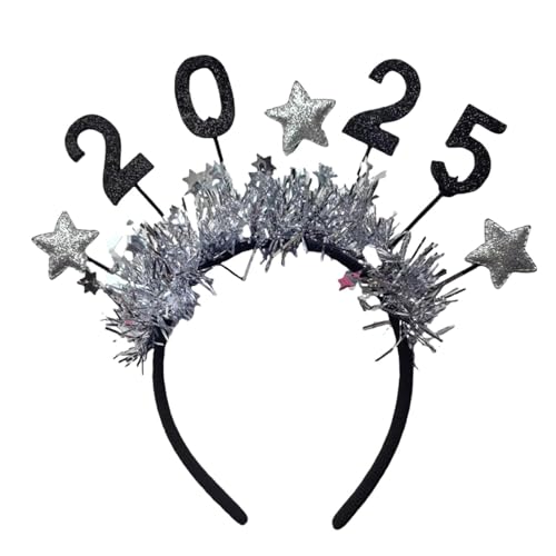 Zasdvn Glitzerstern-Pailletten-Haarband, glitzernde Kopfbedeckung, Party-Dekorationen – Silvester-Haarschmuck für Weihnachten 2025, Silvester, Partyzubehör von Zasdvn